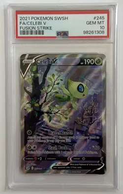 Pokemon Celebi V Alt Art Fusion Strike 245/264 PSA 10 Gem Mint - Image 1