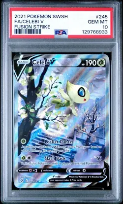 Pokemon Celebi V Alt Art Fusion Strike 245/264 PSA 10 Gem Mint - Image 1