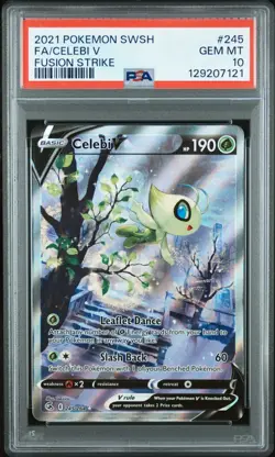 Pokemon Celebi V Alt Full Art 245/264 Fusion Strike #245 GEM MINT PSA 10 - Image 1