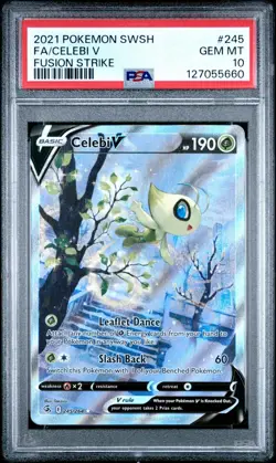 Pokemon Celebi V Alt Full Art 245/264 Fusion Strike #245 Gem Mint PSA 10 - Image 1