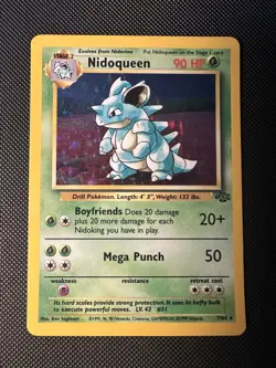 Pokemon TCG Nidoqueen 7/64 Jungle Holo Rare Lp/Mp Vintage WOTC 1999 - Image 1