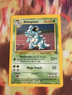 Pokemon Nidoqueen TCG Jungle Holo Card 7/64 Unlimited Holo Rare LP - Image 1