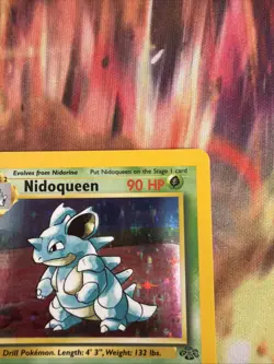 Pokemon Nidoqueen TCG Jungle Holo Card 7/64 Unlimited Holo Rare LP - Image 2