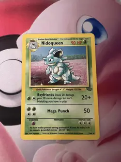 Pokemon TCG Nidoqueen Jungle 7/64 Holo Unlimited Holo Rare LP + - Image 1