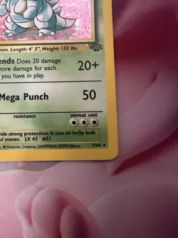 Pokemon TCG Nidoqueen Jungle 7/64 Holo Unlimited Holo Rare LP + - Image 2