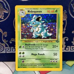 Pokemon TCG Nidoqueen Jungle 7/64 Holo Unlimited Holo Rare LP + - Image 1