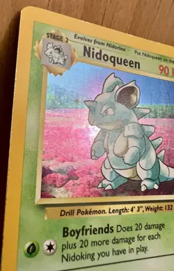 Nidoqueen Pokemon TCG Jungle Set Unlimited 1999 7/64 Holo Rare LP - Image 2
