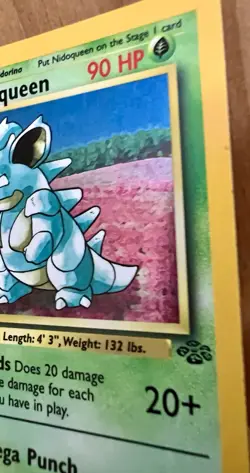 Nidoqueen Pokemon TCG Jungle Set Unlimited 1999 7/64 Holo Rare LP - Image 3