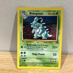 Pokemon TCG Nidoqueen Jungle Holo Rare Card 7/64 1999 Unlimited LP WOTC - Image 1