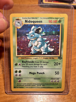 Pokemon TCG Nidoqueen Jungle 7/64 Holo Unlimited Holo Rare LP-MP - Image 1