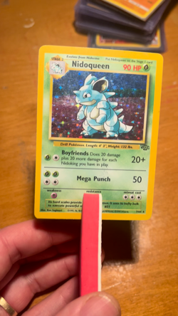 Pokemon TCG Nidoqueen Jungle 7/64 Holo Unlimited Holo Rare LP-MP - Image 2