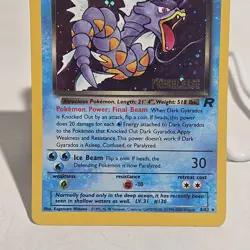 Pokemon TCG Dark Gyarados Prerelease Team Rocket Holo Rare 8/82 LP - Image 2