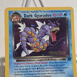 Pokemon TCG Dark Gyarados Prerelease Team Rocket Holo Rare 8/82 LP - Image 3