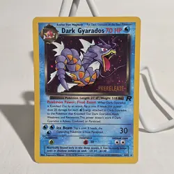 Dark Gyarados 8/82 Holo WOTC Team Rocket Prerelease Promo Pokemon Card - HP - Image 1