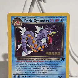 Dark Gyarados 8/82 Holo WOTC Team Rocket Prerelease Promo Pokemon Card - HP - Image 3