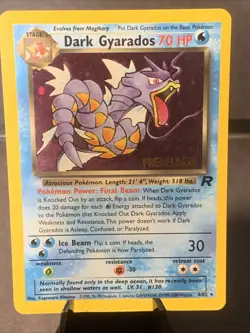 Pokemon TCG Dark Gyarados 8/82 PRERELEASE Stamped WOTC Team Rocket Promo VTG HP - Image 1