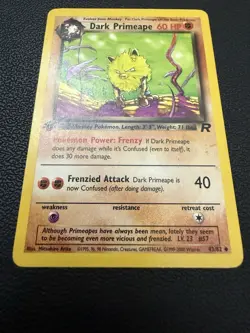 Dark Primeape Pokemon Card WOTC 1st Edition Team Rocket 43/82 - Image 2