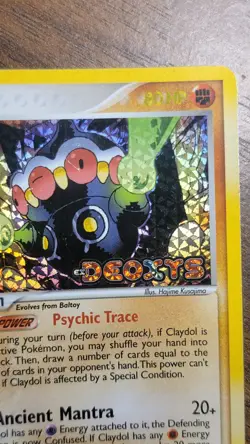 Pokemon TCG Claydol EX Deoxys Holo Rare Card 5/107 Stamped - Image 3