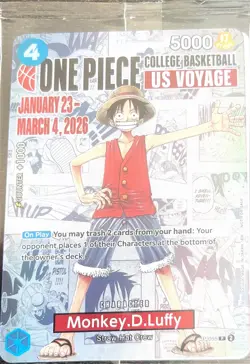 One Piece Monkey D. Luffy US Voyage College Basketball Card - New Rutgers - Image 1