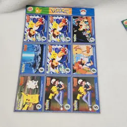 Lot of 6 1999 Burger King Pokemon Trivia Cards - UNCUT SHEETS - Image 3