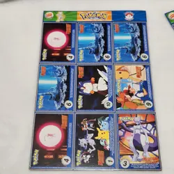 Lot of 6 1999 Burger King Pokemon Trivia Cards - UNCUT SHEETS - Image 5