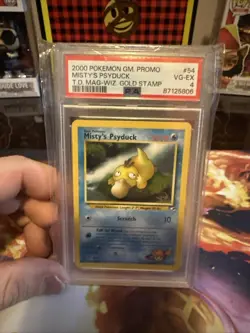 Pokemon Misty's Psyduck 54/132 W Gold Stamp Promo Card - Image 2