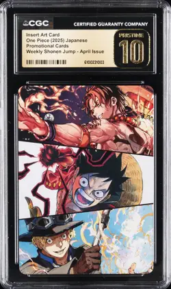 2025 ONE PIECE PROMO CARDS JPN INSERT ART CARD CGC 10 PRISTINE - Image 1