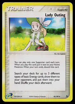 Pokemon Card - Lady Outing Ruby and Sapphire 83/109 Reverse Holo - Image 1