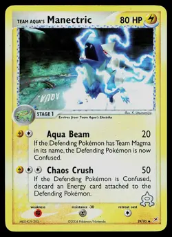 Pokemon Card - Team Aqua's Manectric Team Magma vs Team Aqua 29/95 Reverse Holo - Image 1