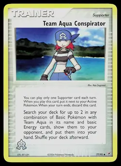Pokemon Card - Team Aqua Conspirator Team Magma vs Team Aqua 77/95 Reverse Holo - Image 1