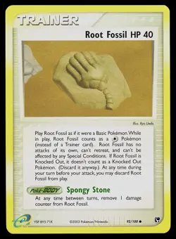 Pokemon Card - Root Fossil Sandstorm 92/100 Reverse Holo - Image 1