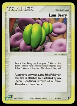 Pokemon Card - Lum Berry Ruby and Sapphire 84/109 Reverse Holo - Image 1