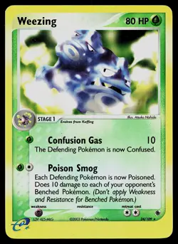 Pokemon Card - Weezing Ruby and Sapphire 24/109 Reverse Holo - Image 1