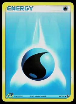 Pokemon Card - Water Energy Ruby and Sapphire 106/109 Common Reverse Holo - Image 1