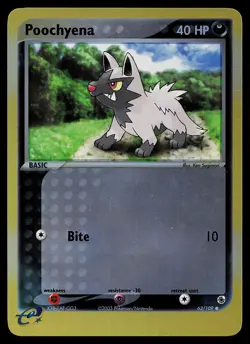 Pokemon Card - Poochyena Ruby and Sapphire 63/109 Common Reverse Holo - Image 1