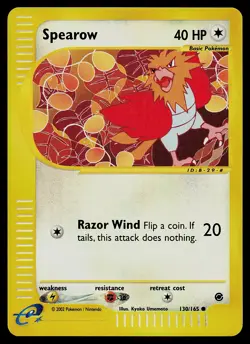 Pokemon Card - Spearow Expedition 130/165 Common Reverse Holo - Image 1