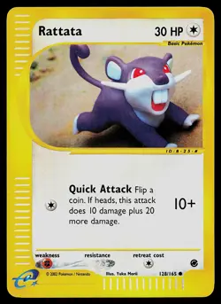 Pokemon Card - Rattata Expedition 128/165 Common Reverse Holo - Image 1