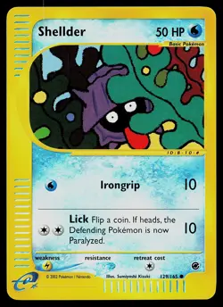 Pokemon Card - Shellder Expedition 129/165 Common Reverse Holo - Image 1