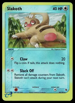 Pokemon Card - Slakoth Ruby and Sapphire 45/109 Uncommon Reverse Holo - Image 1