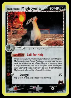 Pokemon Card - Team Magma's Mightyena Team Magma vs Aqua 37/95 Reverse Holo - Image 1