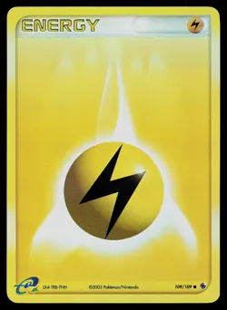 Pokemon Card - Lightning Energy Ruby and Sapphire 109/109 Common Reverse Holo - Image 1
