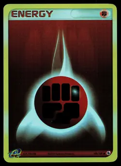 Pokemon Card - Fighting Energy Ruby and Sapphire 105/109 Common Reverse Holo - Image 1