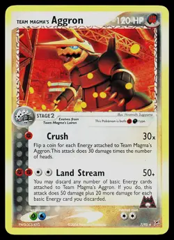 Pokemon Card - Team Magma's Aggron Team Magma vs Aqua 7/95 Reverse Holo Rare - Image 1