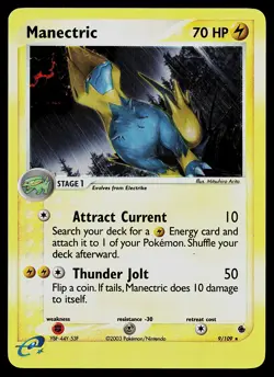 Pokemon Card - Manectric Ruby and Sapphire 9/109 Rare Reverse Holo - Image 1