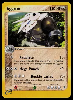 Pokemon Card - Aggron Ruby and Sapphire 1/109 Holo Rare Reverse Holo - Image 1