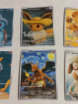 6 Pokemon x Van Gogh Black Star Promo ACG Art Card - read description - Image 3
