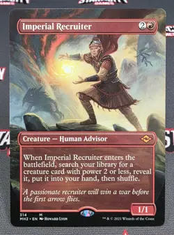 MTG Imperial Recruiter- WRITTEN ON -Modern Horizons 2 Magic Card # 314 - Image 1