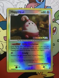 Happiny 52/123 Reverse Holo Pokemon Card Diamond & Pearl 2007 LP - Image 1
