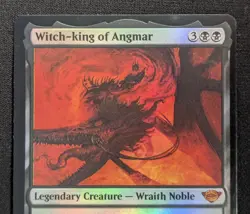 MTG FOIL Witch-king of Angmar- DAMAGED -The Lord of the Rings Magic Card # 114 - Image 3