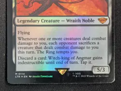 MTG FOIL Witch-king of Angmar- DAMAGED -The Lord of the Rings Magic Card # 114 - Image 4